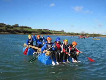 Raft Building in Rhoscolyn Anglsey